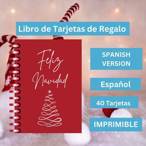 Libro de tarjetas de regalo de Navidad, Regalo de Navidad imprimible para niños, Libro de tarjetas de regalo de Navidad, Regalos de Navidad para adolescentes, Regalo de Navidad para adolescentes