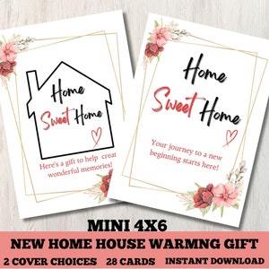 Mini-carnet de cartes-cadeau pour une nouvelle maison, Cadeau de clôture pour agent immobilier, Carnet de cartes-cadeau de pendaison de crémaillère, Cadeau pour nouveau propriétaire, Cadeau pour club social de divorce, Cadeau pour divorce