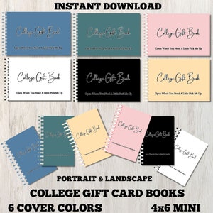 College Geschenkkartenbuch, College Care Paket, druckbares College Geschenkkartenbuch, erstes Jahr College Geschenk von den Eltern, Mini Geschenkkartenbuch