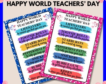 World Teachers Day Gift Tag: Printable Survival Kit (PDF)