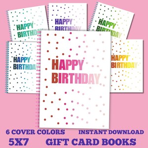 Geburtstagsgeschenkkartenbuch für Mama, druckbare Geburtstagsgeschenkkarte für Mädchen, Geschenkkartenbuch, Geburtstagsgeschenkkartenheft für Jungen, Mini-Geschenkkarte