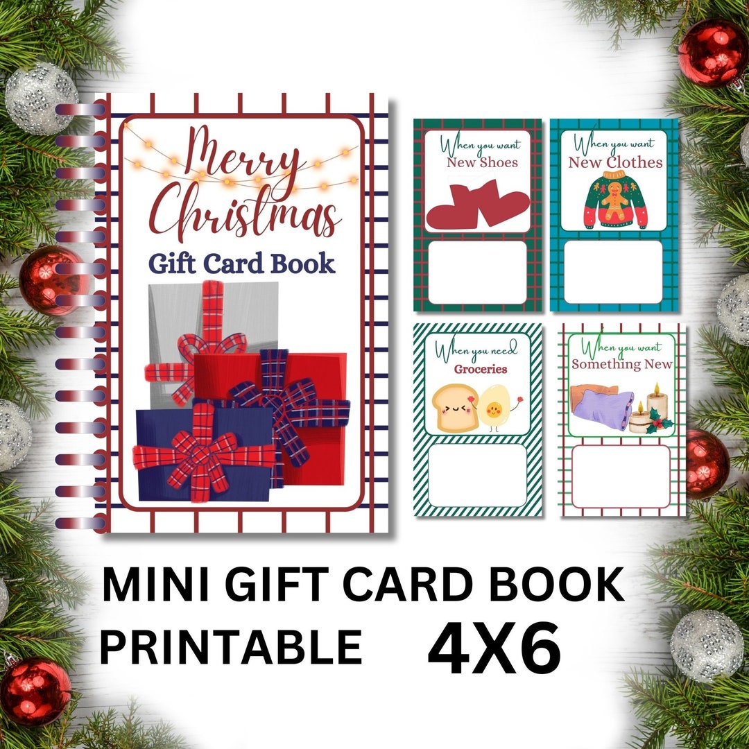 Christmas Gift Card Book, Printable Christmas Gift for Kids, Christmas Christmas Gift Card Book, Printable Christmas Gift for Kids, Christmas
