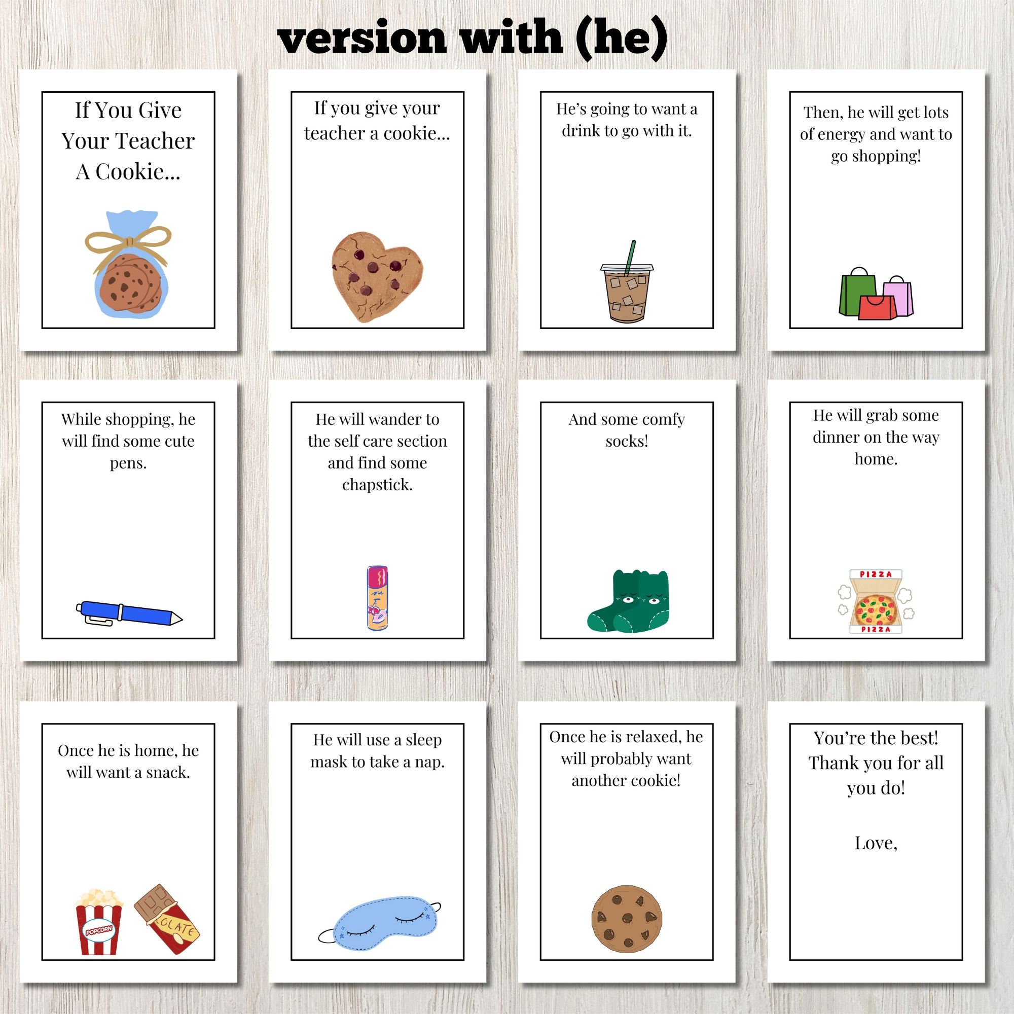 If You Give Your Teacher A Cookie Gift Book Printable Teacher