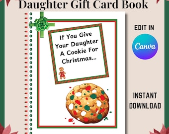 If You Give Your Daughter a Christmas Cookie Gift Book Printable, Daughter Christmas Gift Card Book, If You Give Your Daughter A Cookie Book