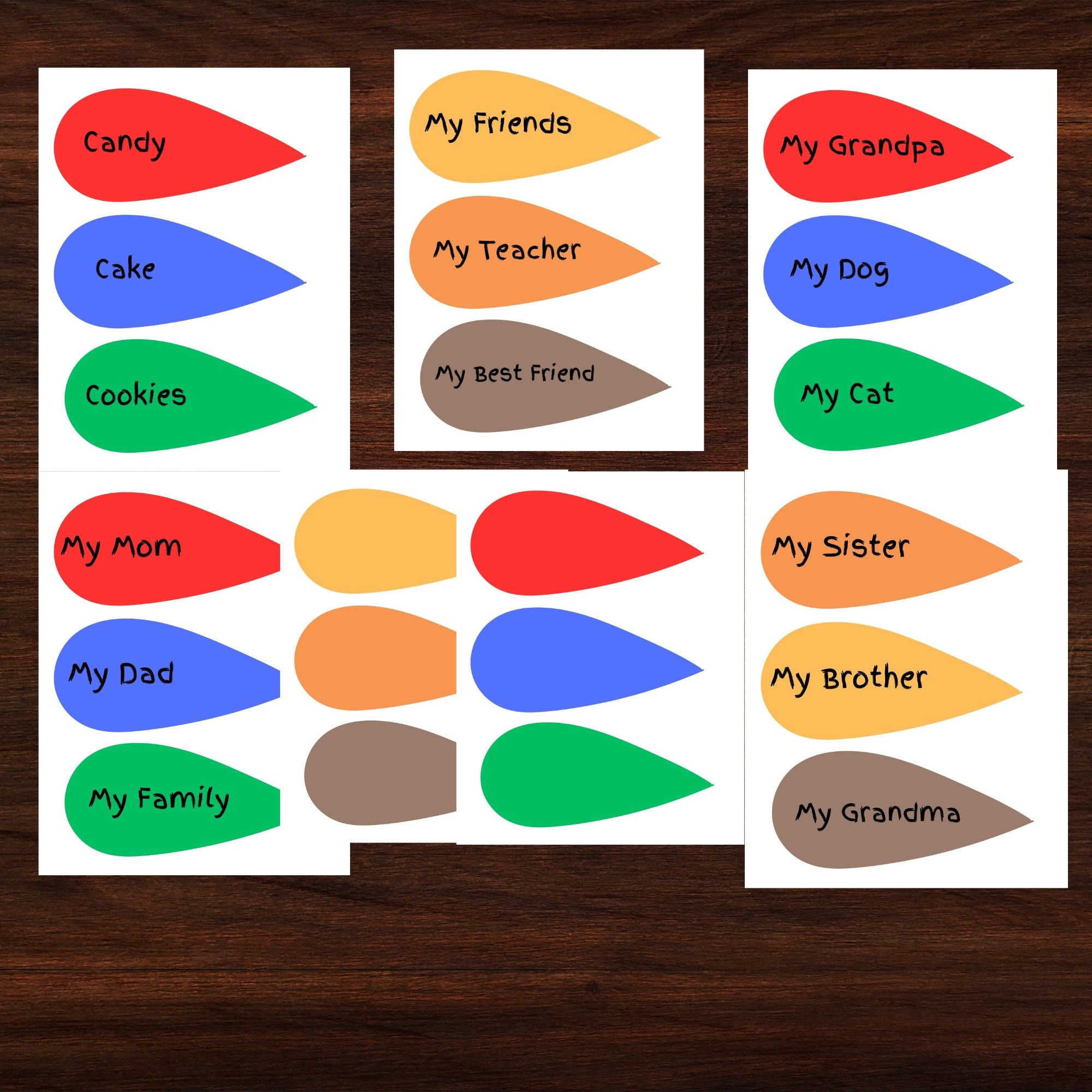 Thankful Turkey Printable Thanksgiving Craft Build a Turkey Etsy