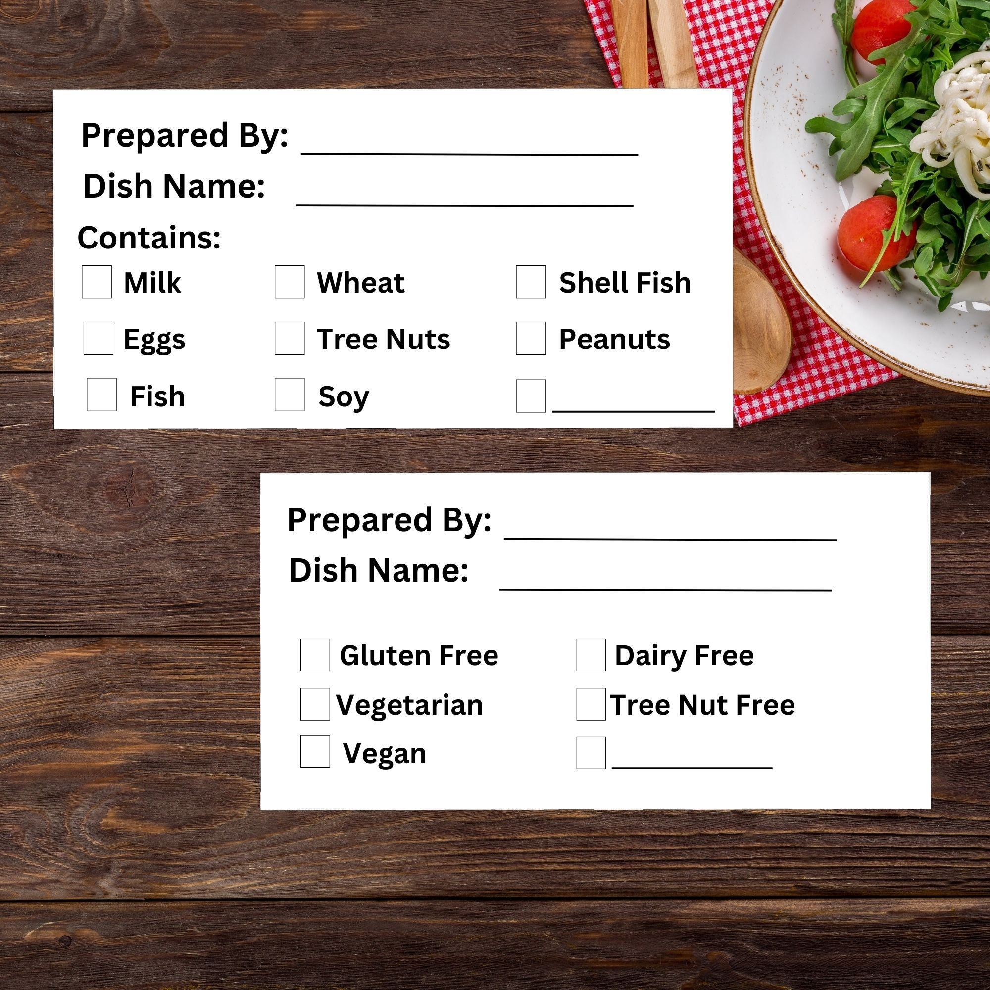 Potluck Sign up Sheet Bundle Potluck Food Tent Card Potluck - Etsy