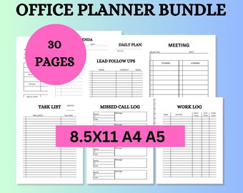 Work Planner Sheet, Printable Work Schedule Planner, Office Organizer, Work To Do Checklist, Daily, Weekly, Monthly Planner, Budget Plan