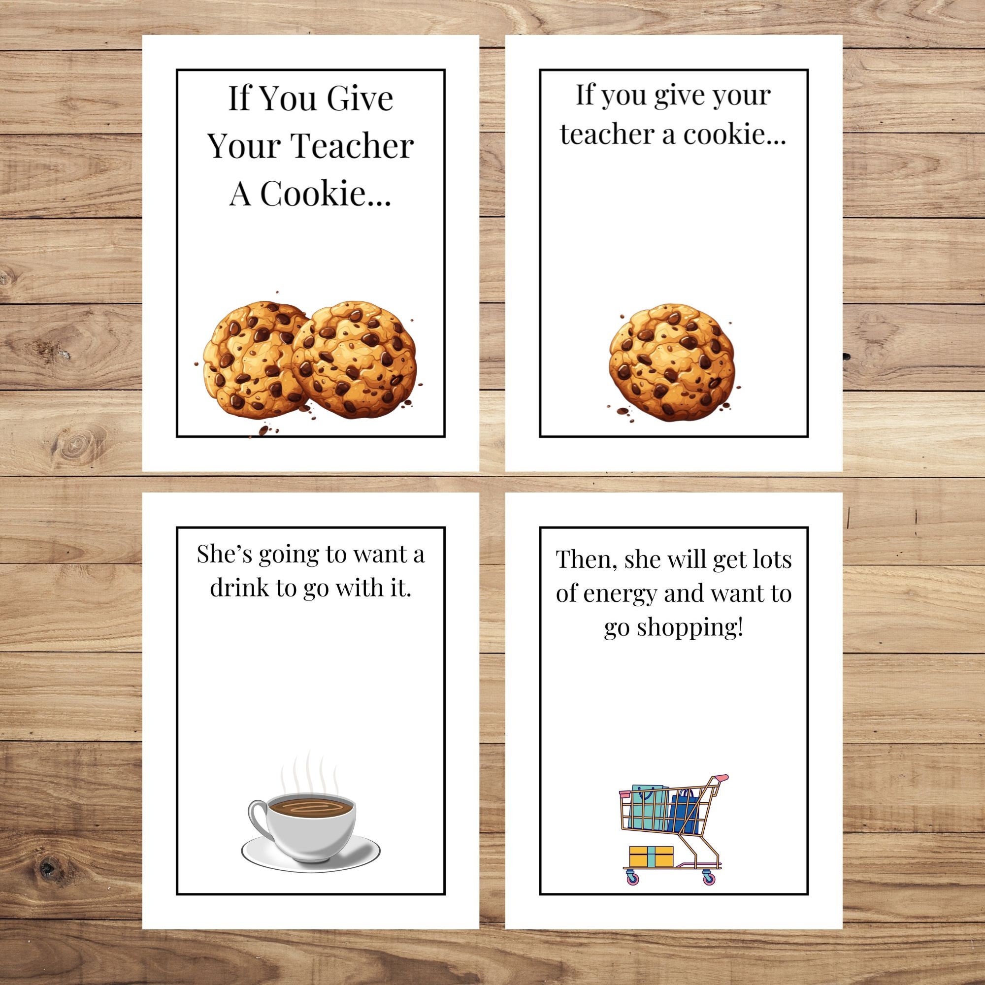 If You Give Your Teacher A Cookie Gift Book Printable, Teacher