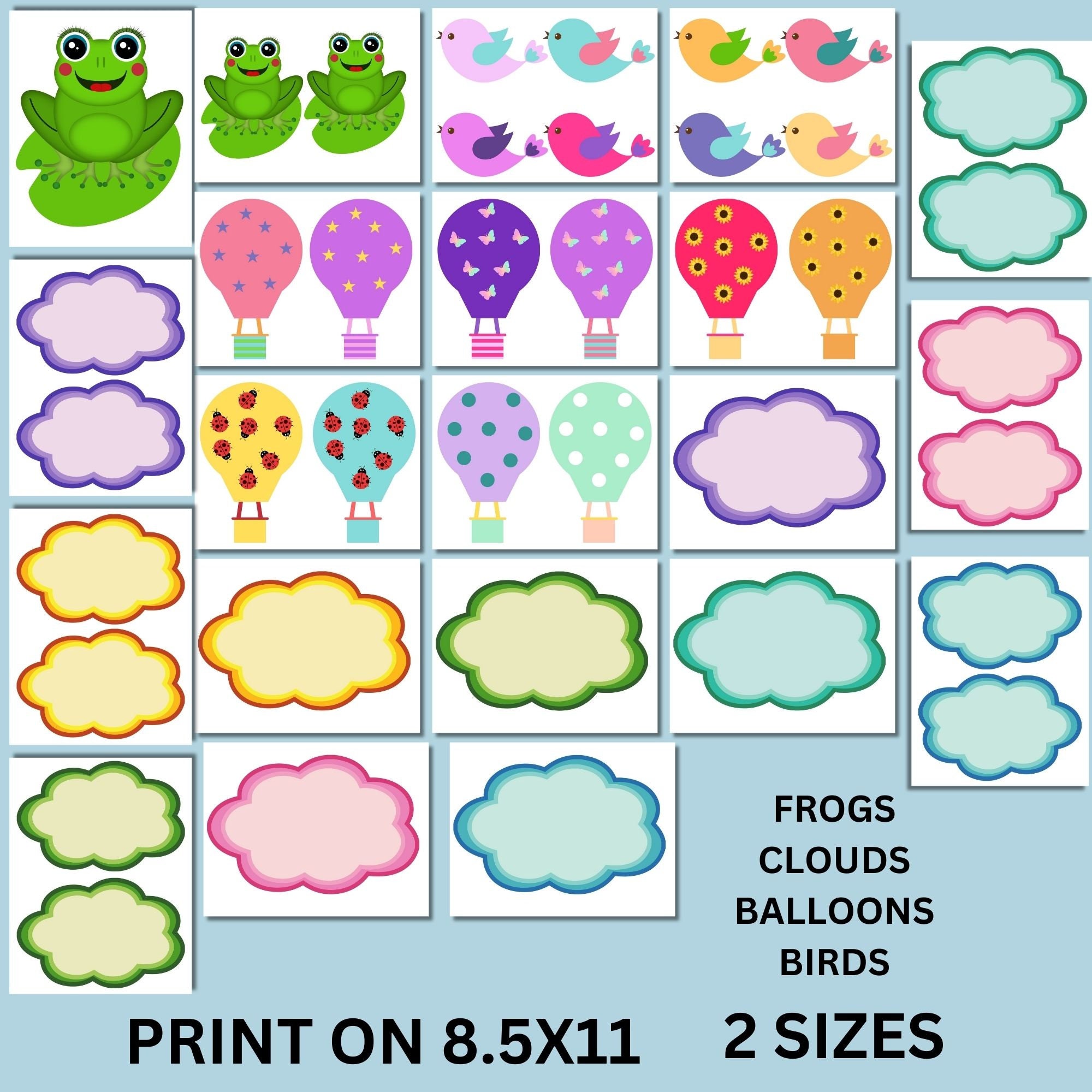 Soaring into spring bulletin board kit printable spring door decor