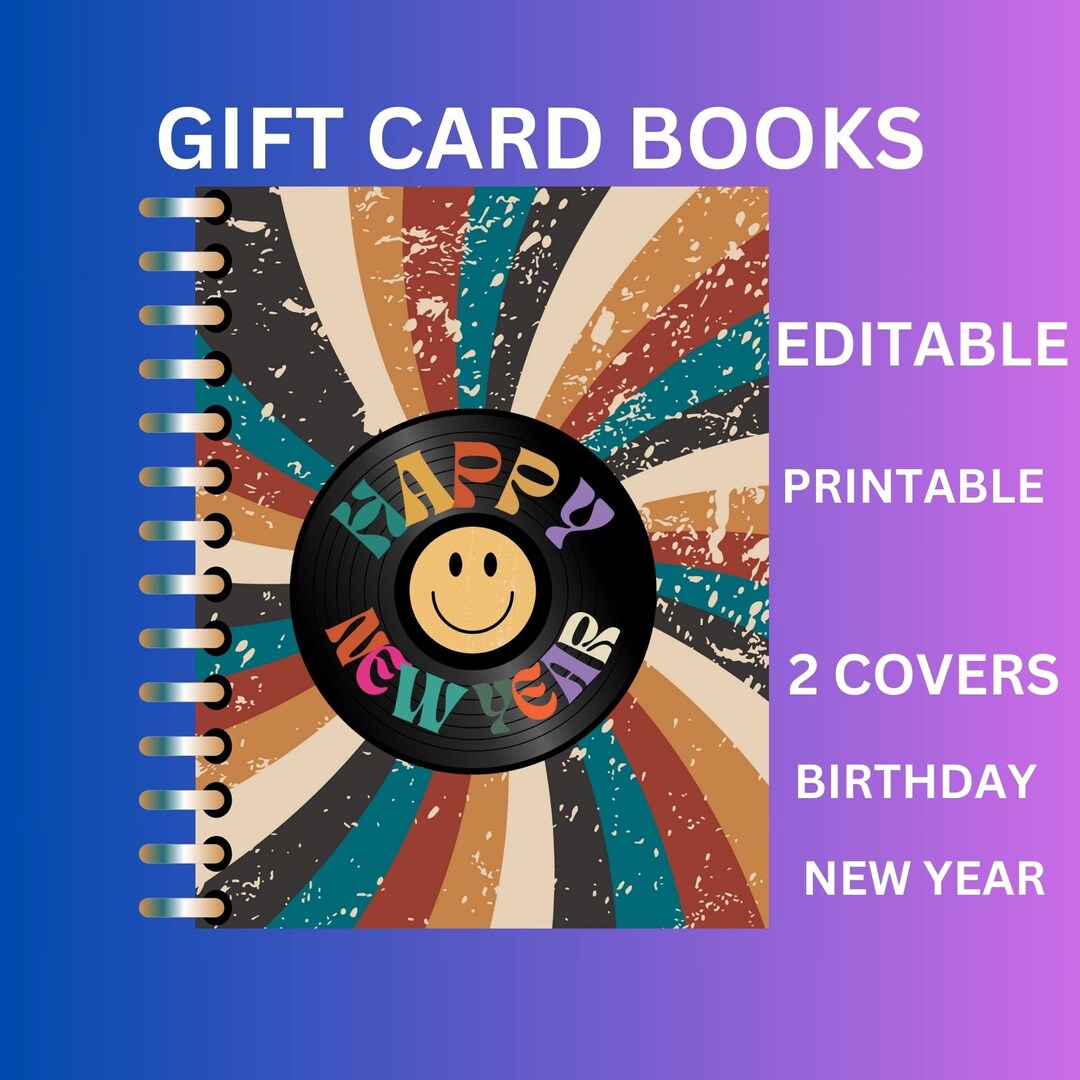 Christmas Gift Card Book Printable Editable, Christmas Gift Card Album