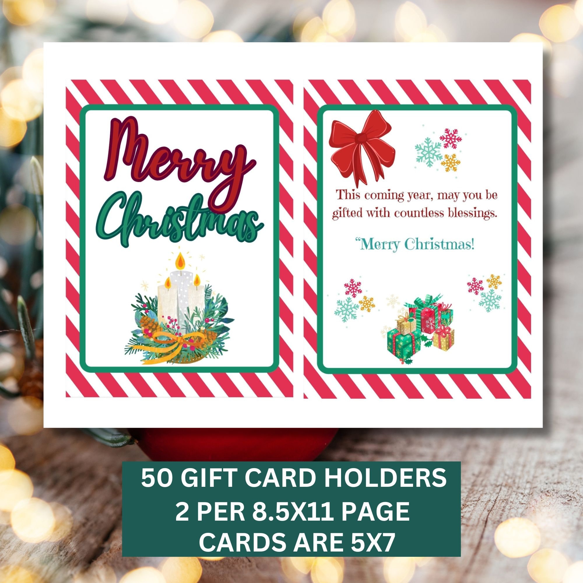 Christmas Gift Card Book, Printable Christmas Gift for Kids, Christmas Gift Card Book, Christmas