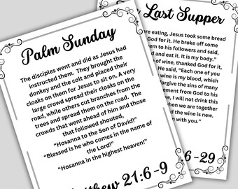 Schede bibliche della Settimana Santa della Chiesa di Gesù Cristo dei Santi degli Ultimi Giorni: Storia di Pasqua stampabile (download digitale)
