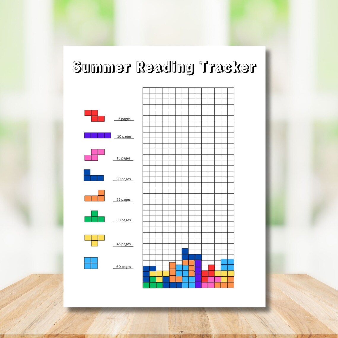 Summer Reading Tracker: Coloring Chart for Kids (PDF) - Etsy