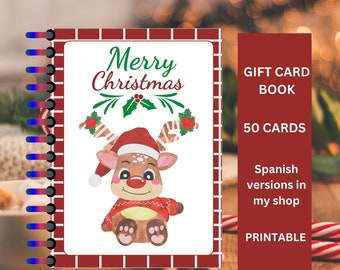 Christmas Gift Card Book, Christmas Gift Card Book Printable Christmas Gift  for Teen, Teenage Christmas Present, Christmas Gift for Kids 