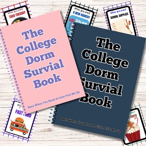College cadeaukaartboek, college zorgpakket, afdrukbaar college cadeaukaartboek, eerste jaar college cadeau van ouders, doordachte universiteit