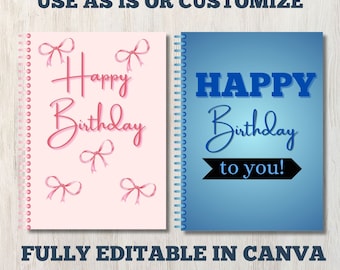 Birthday Gift Card Book For Him Her, Coquette Gift, Customizable Gift, Birthday Card Booklet, Photo Album Gift Card Book, Gift for Mom Dad
