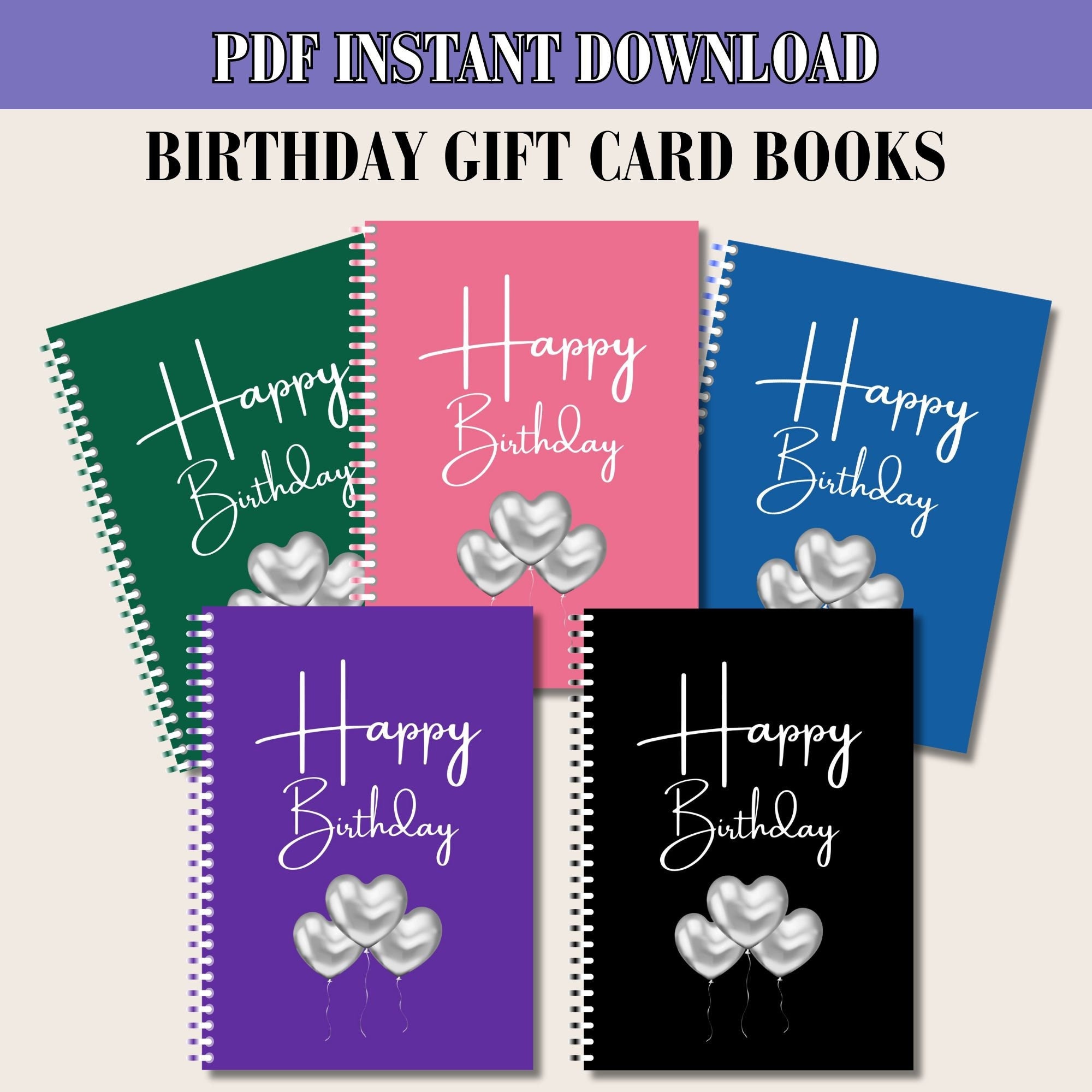 Birthday Gift Card Book For Husband, Printable Birthday Gift Card Book for Mom, Gift Card Book for Dad, Birthday Gift Card Book for Teens