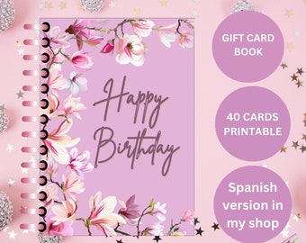 Birthday Gift Card Book For Mom, Printable Christmas Gift Cards for Girls, Christmas Gift Card Book, Christmas Gifts for Teen Printable