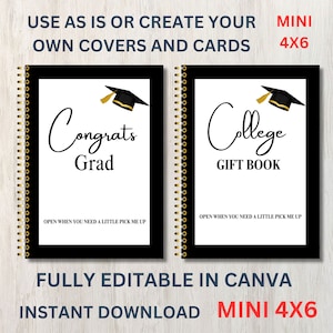 College cadeaubon boek mini, bewerkbaar college cadeaubon boek, afdrukbaar college cadeaubon boek, eerste jaar college cadeau ouders