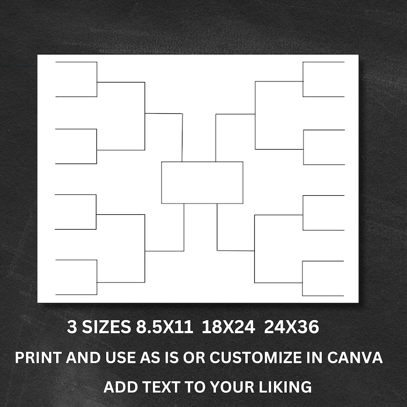 Tournament Bracket Template Bundle Editable Sports Bracket Printable Tournament Bracket Template Bundle Editable Sports Bracket Printable