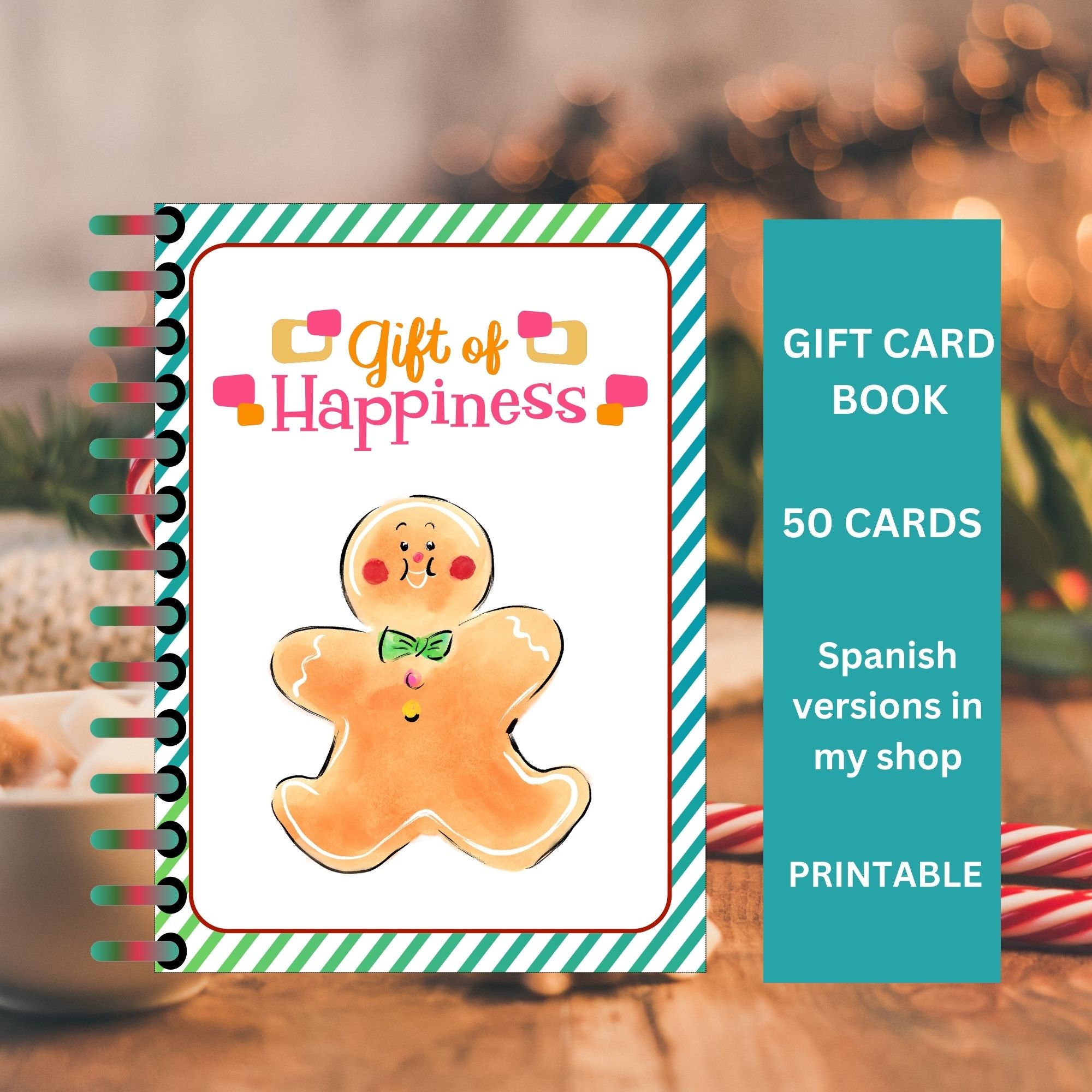 Christmas Gift Card Book Printable, Christmas Gift for Kids, Christmas ...