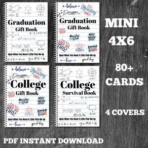 College Gift Card Book Mini, College Care Package, printable college gift card book, first year of college gift parents, thoughtful college