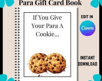 Para Cookie Gift Card Book: Printable Appreciation Gift (Digital Download)