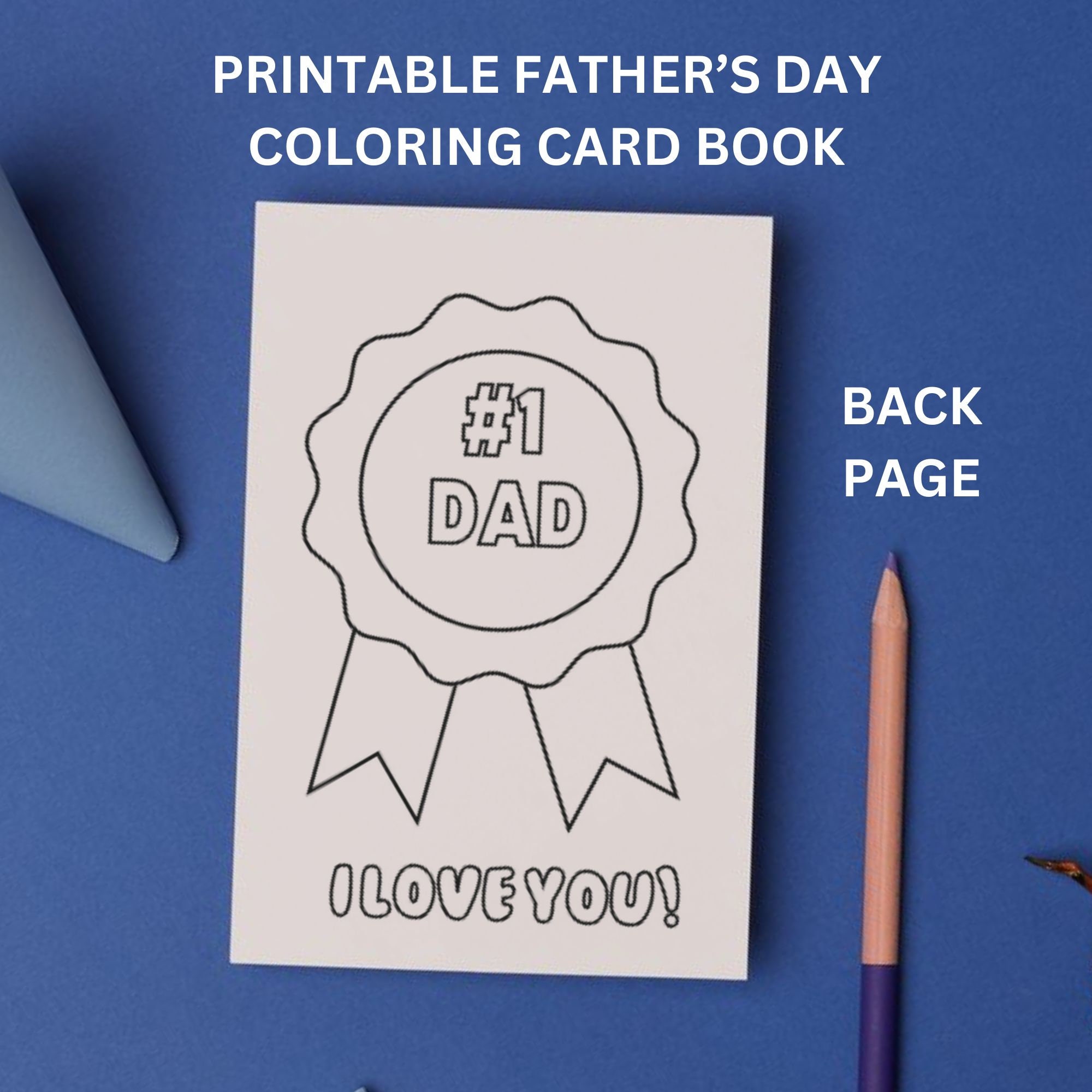 All About My Dad Printable, Fathers Day Coloring Card Printable, DIY ...
