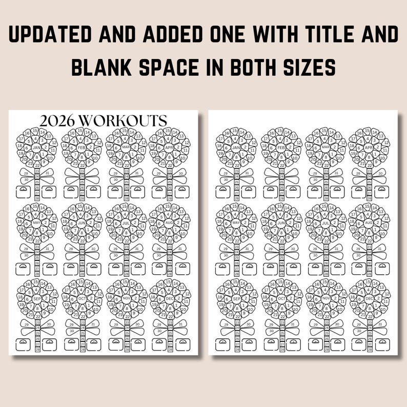 2025 workout habit tracker, 2025 workout tracker, 2025 habit tracker, 2025 coloring habit tracker, coloring workout tracker, flower workout tracker, floral workout tracker