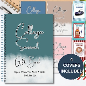 College cadeaukaartboek, college zorgpakket, afdrukbaar college cadeaukaartboek, eerste jaar college cadeau van ouders, doordachte universiteit