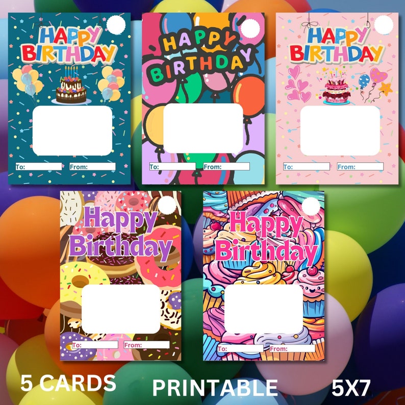 Birthday Gift Card Book Holder, Printable Birthday Gift for Kids