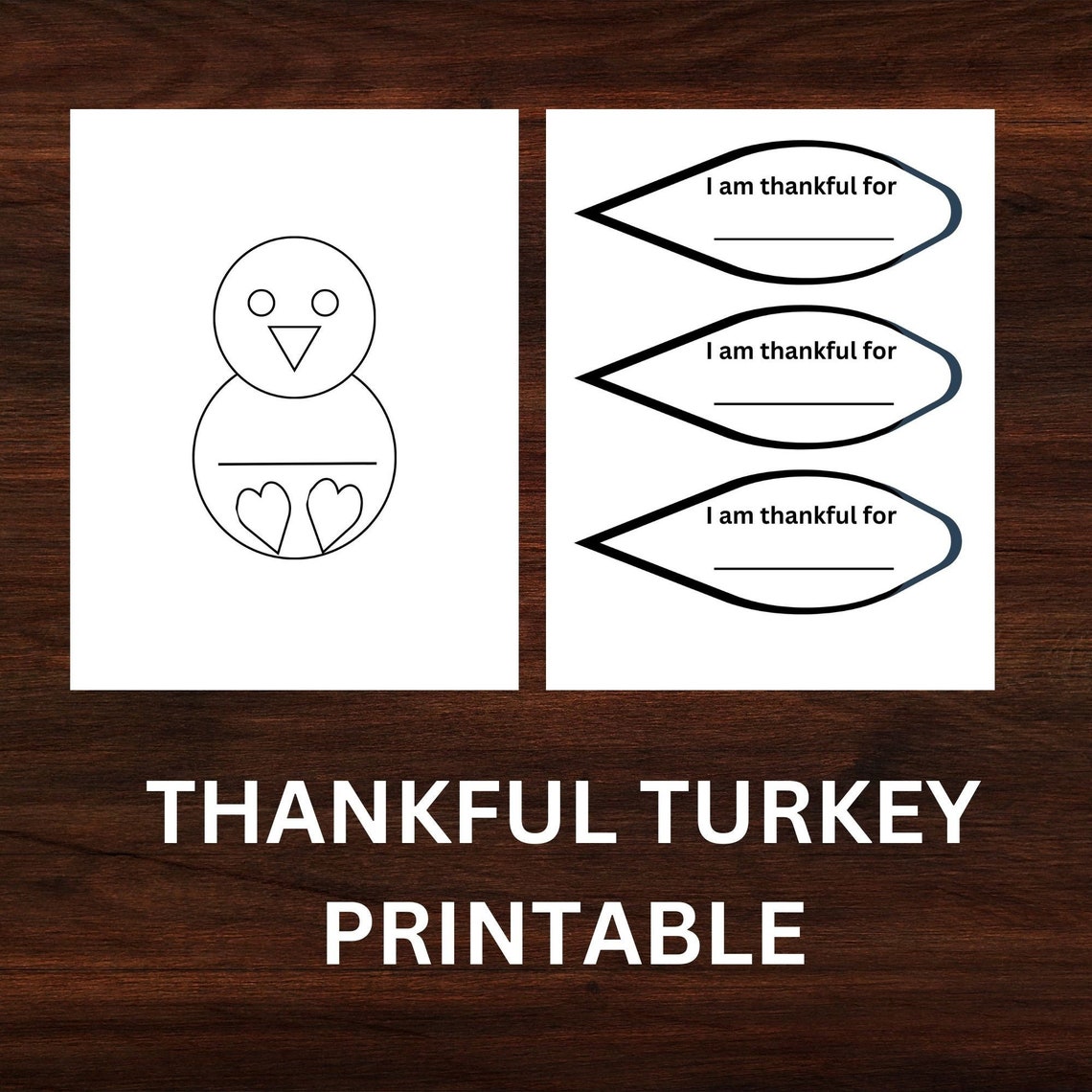 Thankful Turkey Printable, Thankful Turkey, I Am Thankful For, I Am ...