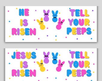 He is Risen Tell Your Peeps Smores Bag Topper, Jesus is Risen Tell Your Peeps, Peeps Easter Tag, Easter Treat Bag Topper, Easter Story Treat