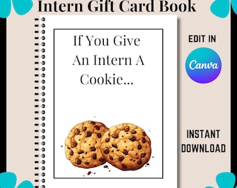 Intern Gift Card Book: If You Give an Intern a Cookie (Printable PDF)