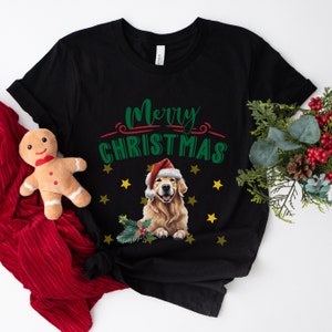 Merry Christmas dog Tshirt Golden Retriever shirt Christmas Gift for Dog lover Christmas Gift Pet lovers Happy Christmas Merry Christmas