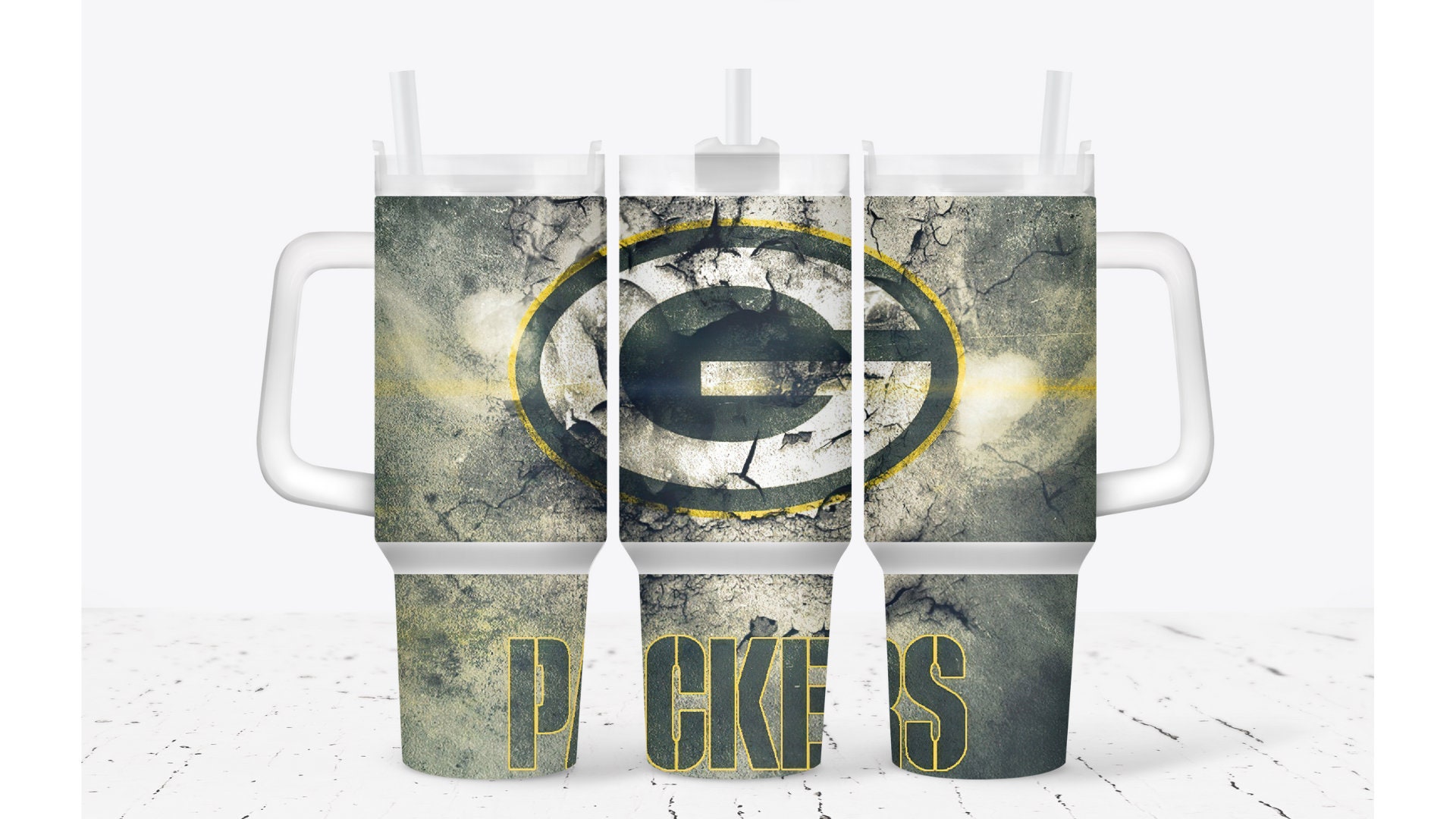 Green Bay Packers YETI Laser Engraved Tumblers, Can Colsters and Bottles,  2-Side