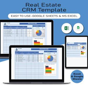 Real Estate CRM Template | Realtor Client Tracker Google Sheets | Real Estate Lead Manager Spreadsheet |
