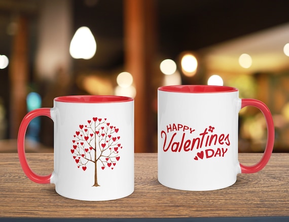Romantic Valentine's Day Mug - Coffee Lover Valentine Gift - Tree ...