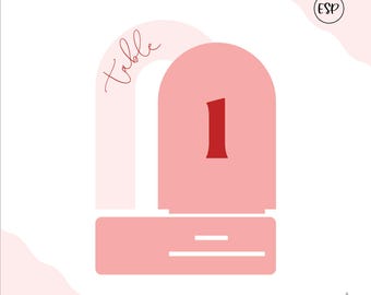 Arch Table Number SVG File: Laser Cut Wedding Sign (Digital Download)