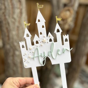 Castle Cake Topper SVG | Princess Castle Birthday Topper | Laser Cut Cake Decor File | Glowforge Digital Download | Fairy Tale Party SVG