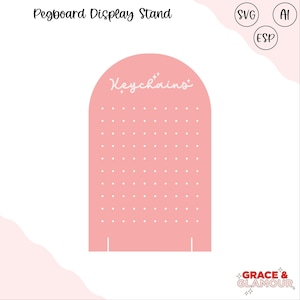 Laser Cut Pegboard Display Stand SVG: Craft Booth Organizer (Digital Download