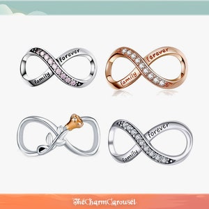 Noeud éternel Charme symbole infini en argent 925 pour bracelet, breloques bracelet, accessoires infini image 2