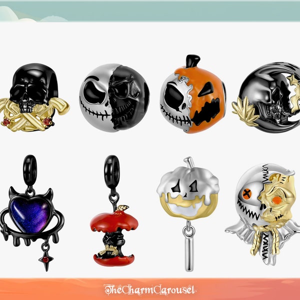 Unique S925 Sterling Silver Halloween Charms - Spook-tacular Additions to Your Bracelet