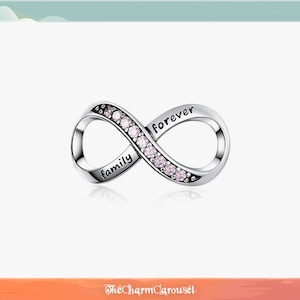 Noeud éternel Charme symbole infini en argent 925 pour bracelet, breloques bracelet, accessoires infini 3