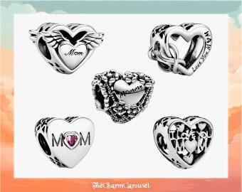 Bracelet Charms, S925 Sterling Silver Mommy Charms, Mother Day gift, Beads for Mum