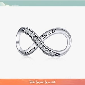 Noeud éternel Charme symbole infini en argent 925 pour bracelet, breloques bracelet, accessoires infini 7