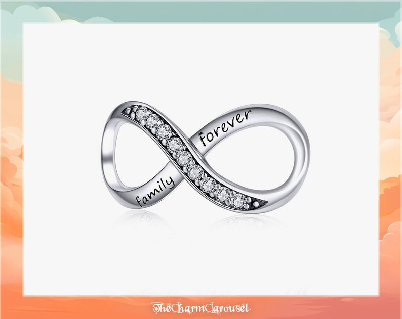 Noeud éternel Charme symbole infini en argent 925 pour bracelet, breloques bracelet, accessoires infini 7