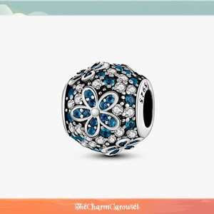 Vibrant Round CZ Zircon Charms Colorful Charms, 925 Sterling Silver Fits Original Bracelet, Charm Beads 7