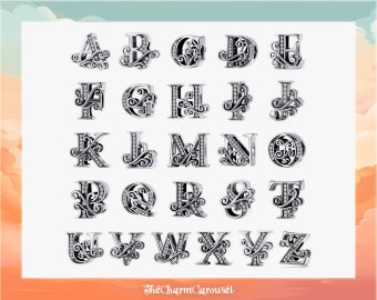 Élégance de l'alphabet - Lettres en argent 925, breloques, breloques, perles personnalisées, breloques personnalisées