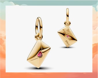 Charm pendentif enveloppe lettre d'amour, cadeau parfait pour les proches, beau cadeau, cadeau de Saint-Valentin